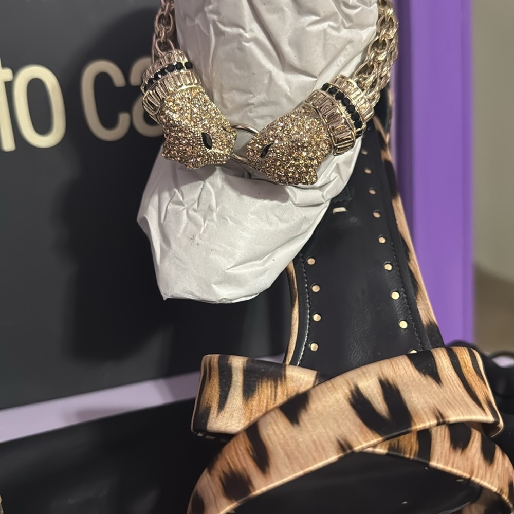 Brand, new pristine bling out Roberto Cavalli, high heels, sandals - Picture 2 of 15